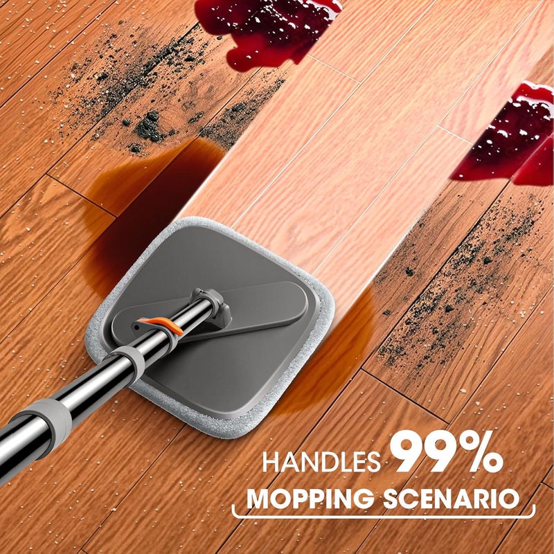 BOMIDI Mop and Bucket Set, Spin Mop with Separate Dirty Water System, Deep-Cleaning Mops for Floors, Versatile Mops for Walls - Image 2